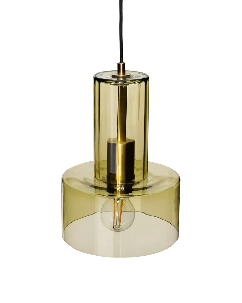 Hübsch Ripple Pendelleuchte in Grün, Ø 20 × H 27 cm, Ansicht 2