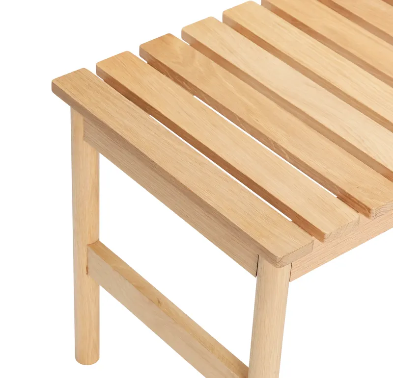 Hübsch Row Sitzbank in Naturfarben, 70 × 40 × H 45 cm, Ansicht 2