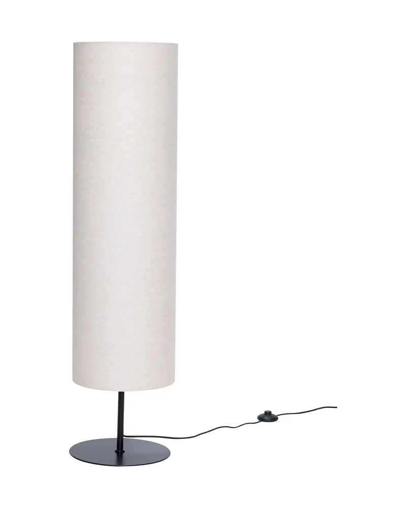 Sable Stehlampe aus Baumwolle, Eisen und PVC in Sandfarben