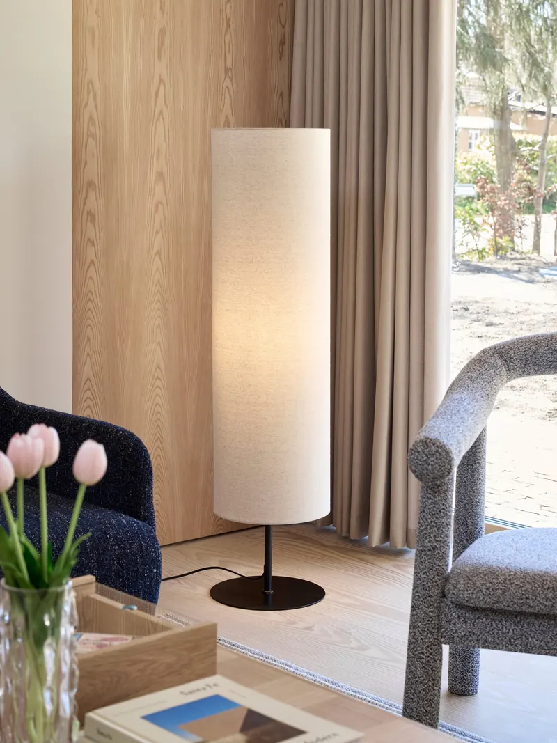 Hübsch Sable Stehlampe in Sandfarben, Ø 30 × H 120 cm, Ansicht 4