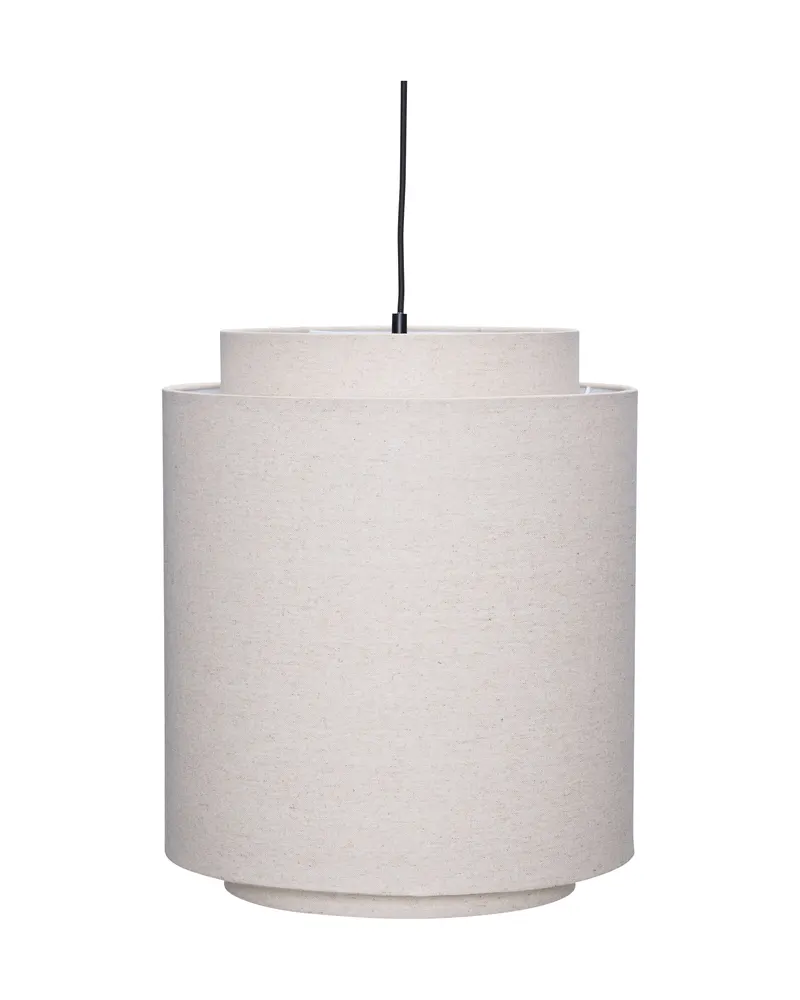 Sable Pendelleuchte aus Baumwolle, Eisen und PVC in Sandfarben
