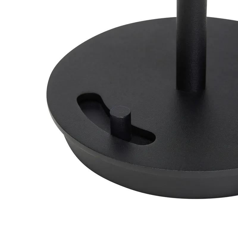 Hübsch Salon Akku-Tischleuchte in Schwarz und Gefrostet, Ø 15 × H 31 cm, Ansicht 3