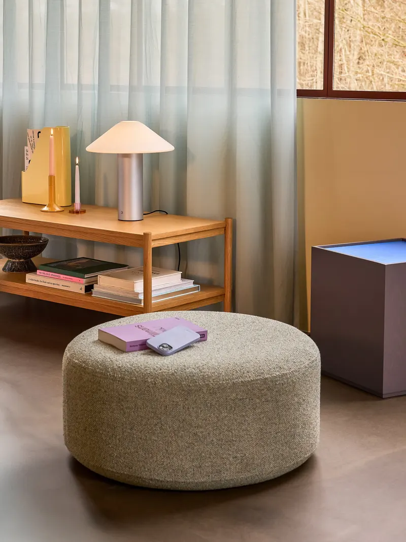 Hübsch Marshmellow Pouf in Hellgrün, Ø 70 × H 35 cm, Ansicht 7