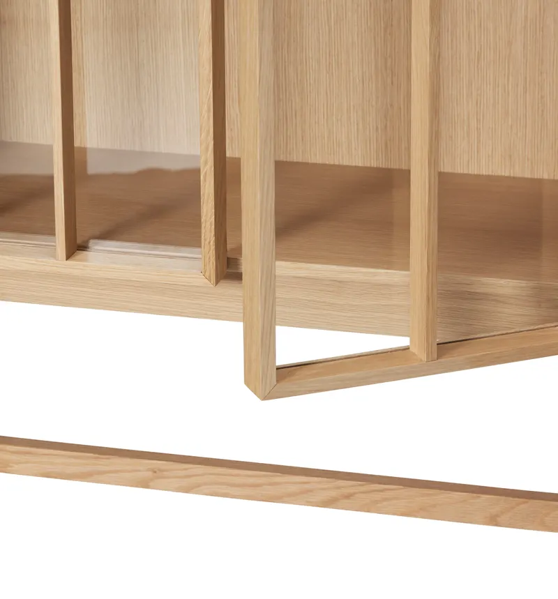 Hübsch Shoji Vitrine in Klar und Naturfarben, 80 × 35 × H 170 cm, Ansicht 4