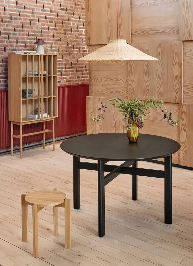 Hübsch Always Hocker in Naturfarben, Ø 45 × H 42 cm, Ansicht 7