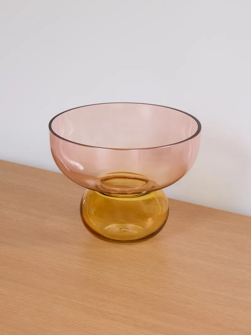 Hübsch Show Vase in Bernstein und Rosa, Ø 25 × H 20 cm, Ansicht 7