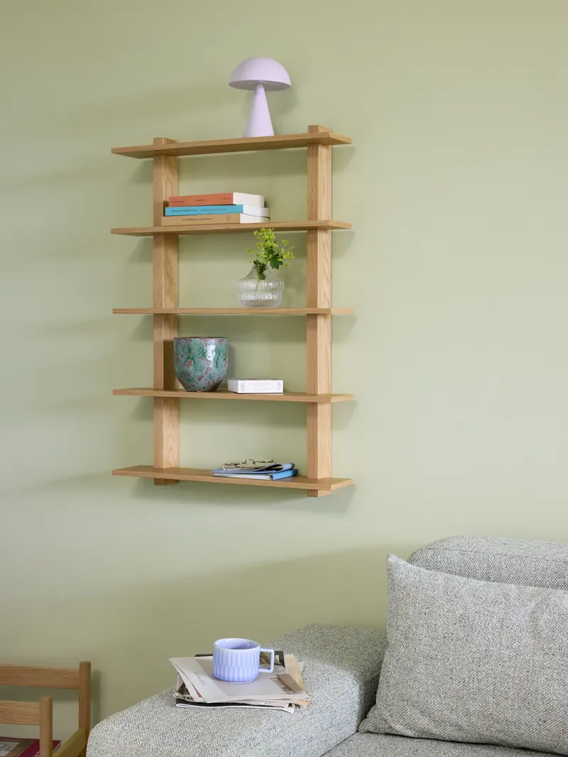 Hübsch Simple Regal in Naturfarben, 60 × 14 × H 87 cm, Ansicht 4