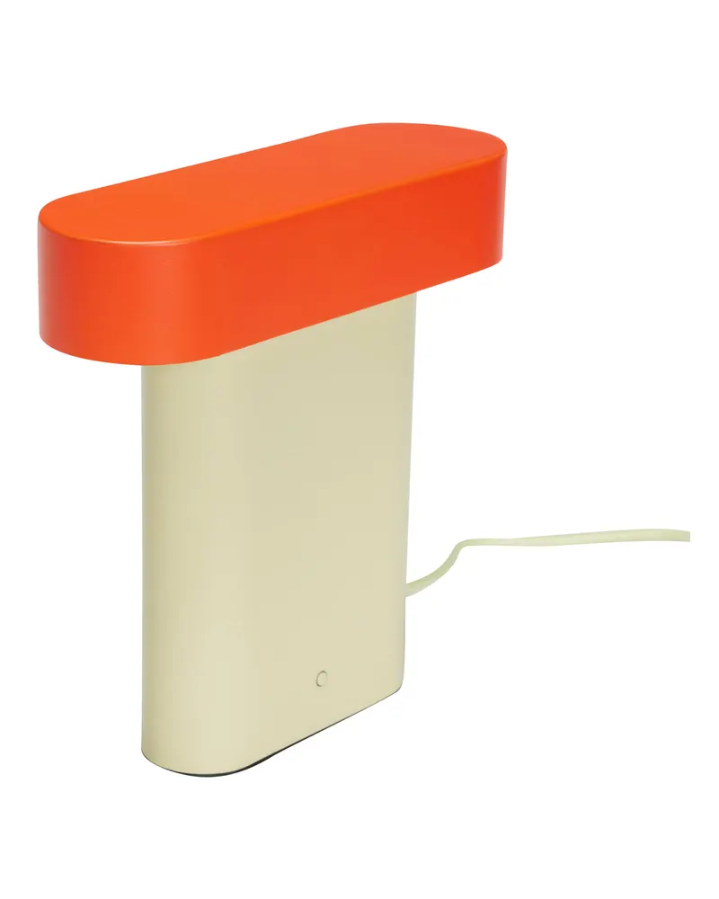 Hübsch Sleek Tischleuchte in Hellgrün und Rot, 25 × 8 × H 25 cm, Ansicht 2