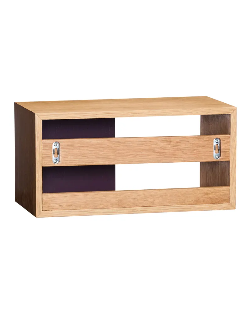 Hübsch Slide Regal in Naturfarben und Rot, 40 × 20 × H 20 cm, Ansicht 4