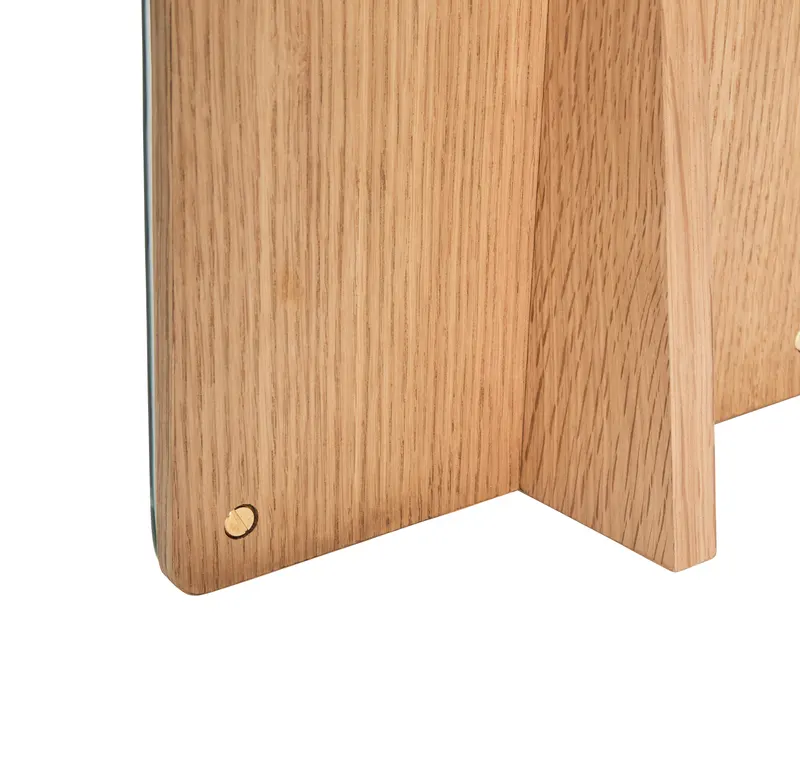 Hübsch Smize Tischspiegel in Naturfarben, 25 × 9 × H 30 cm, Ansicht 3