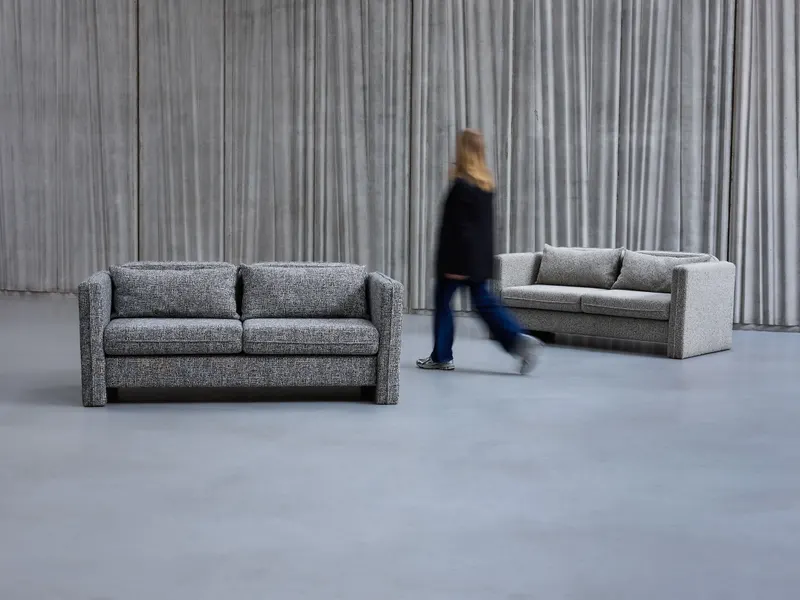 Hübsch Soba Sofa in Dunkelgrau, 178 × 84 × H 73 cm, Ansicht 2