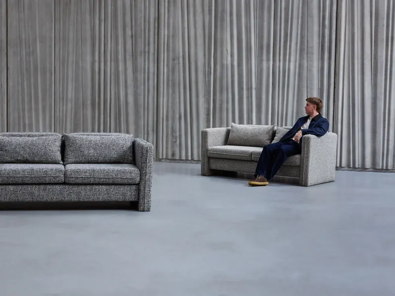 Hübsch Soba Sofa in Dunkelgrau, 178 × 84 × H 73 cm, Ansicht 3
