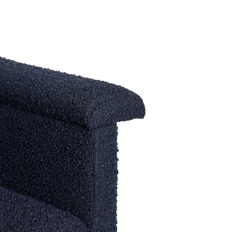 Hübsch Softy Sessel in Dunkelblau, 96 × 73 × H 78 cm und 76 × 55 × H 35 cm, Ansicht 7