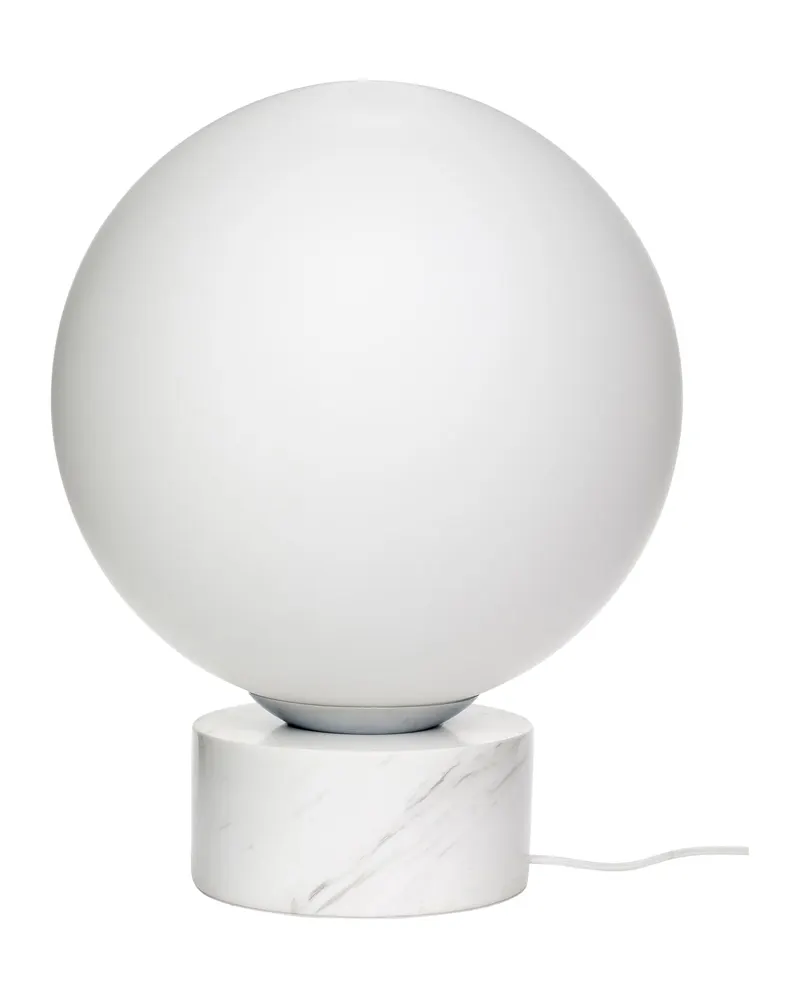 Sphere Stehlampe aus Glas und Marmor in Weiß