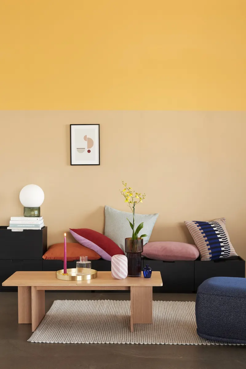 Hübsch Split Couchtisch in Naturfarben, 120 × 50 × H 38 cm, Ansicht 2