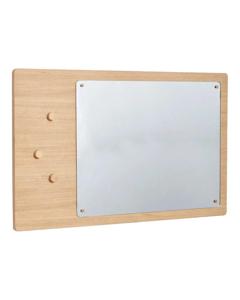 Split Magnetic Spiegel mit Eichenfurnier in Naturfarben, FSC®-zertifiziert