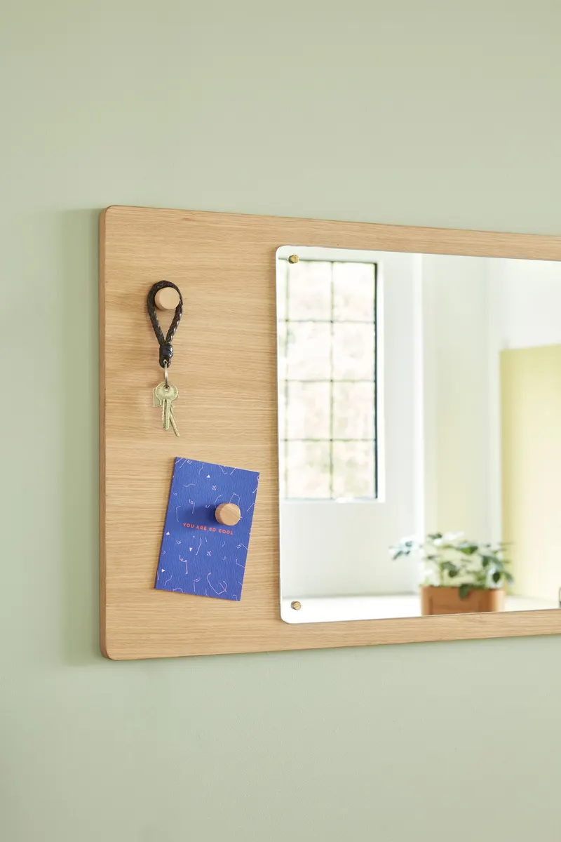 Hübsch Split Magnetic Spiegel in Naturfarben, 80 × 3 × H 50 cm, Ansicht 4