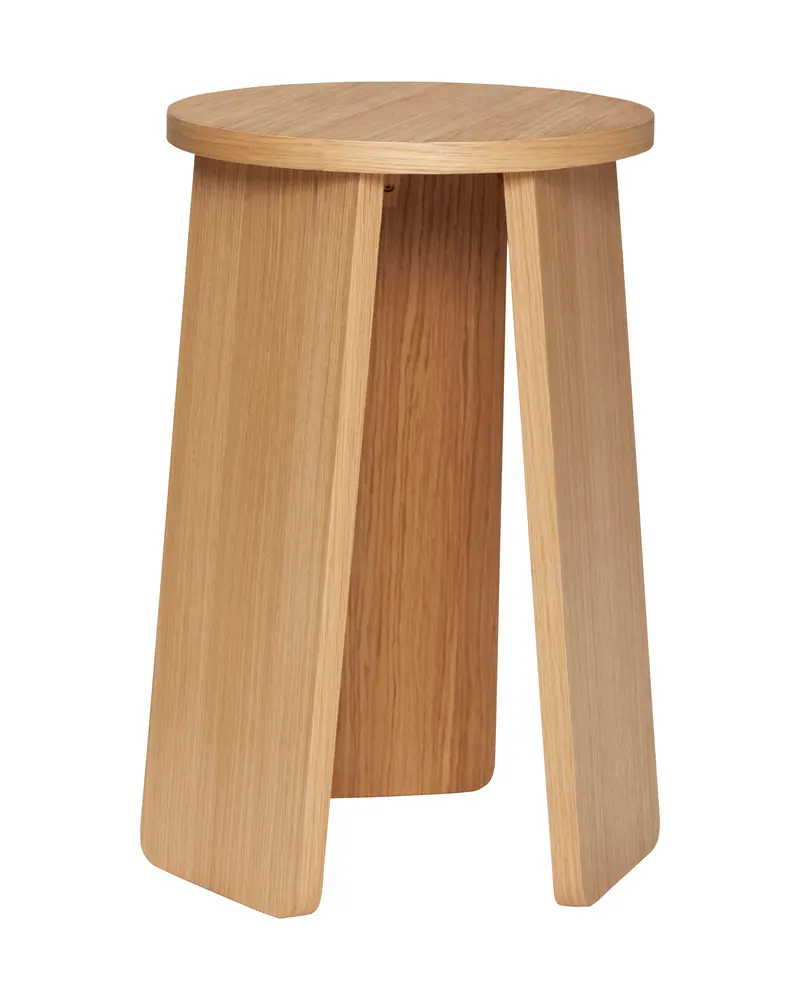 Split Triple Hocker mit Eichenfurnier in Naturfarben, FSC®-zertifiziert, Naturfarben