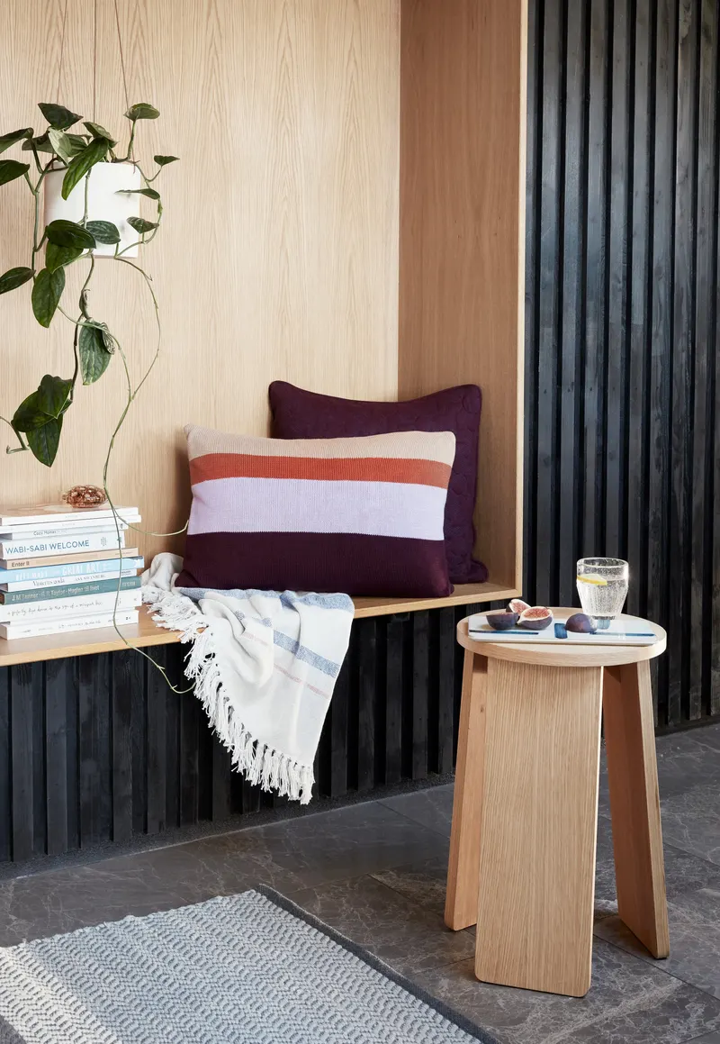 Hübsch Split Triple Hocker in Naturfarben, Ø 35 × H 55 cm, Ansicht 3
