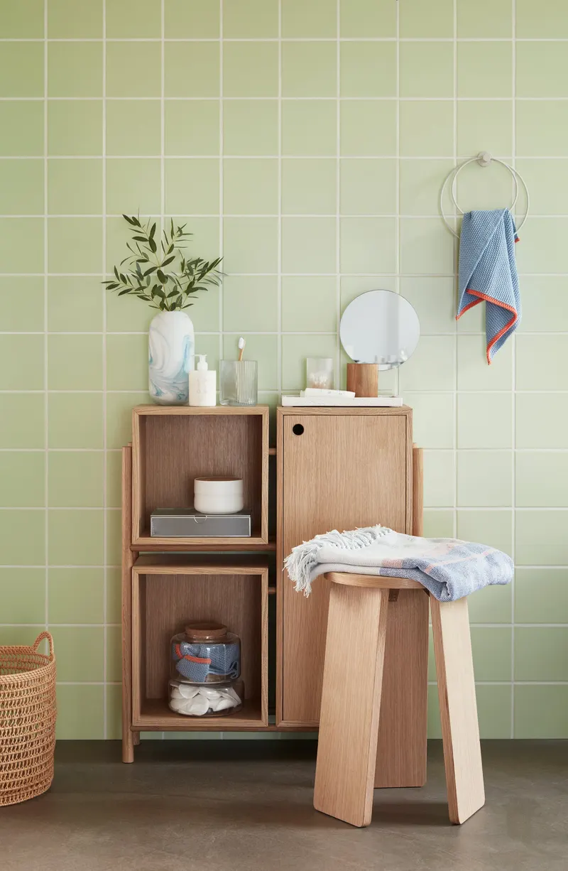 Hübsch Split Triple Hocker in Naturfarben, Ø 35 × H 55 cm, Ansicht 4