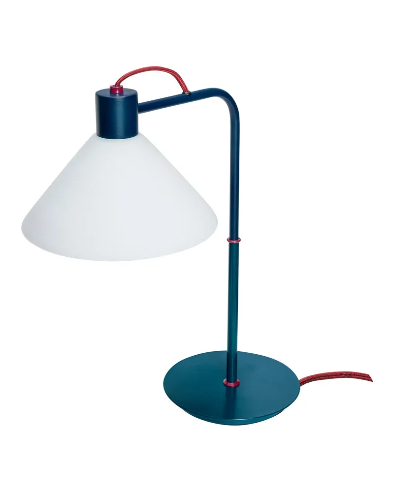 Hübsch Spot Tischleuchte in Blau, Petrol und Weiß, Ø 37 × 22 × H 44 cm, Ansicht 4