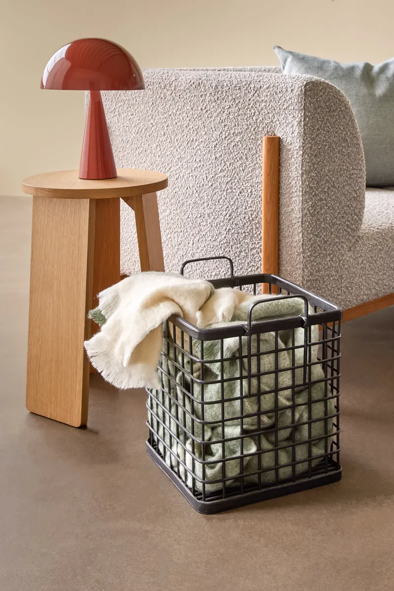 Hübsch Square Korbset in Schwarz, 26 × 26 × H 31 und 33 × 33 × H 36 und 38 × 38 × H 41 cm, Ansicht 3