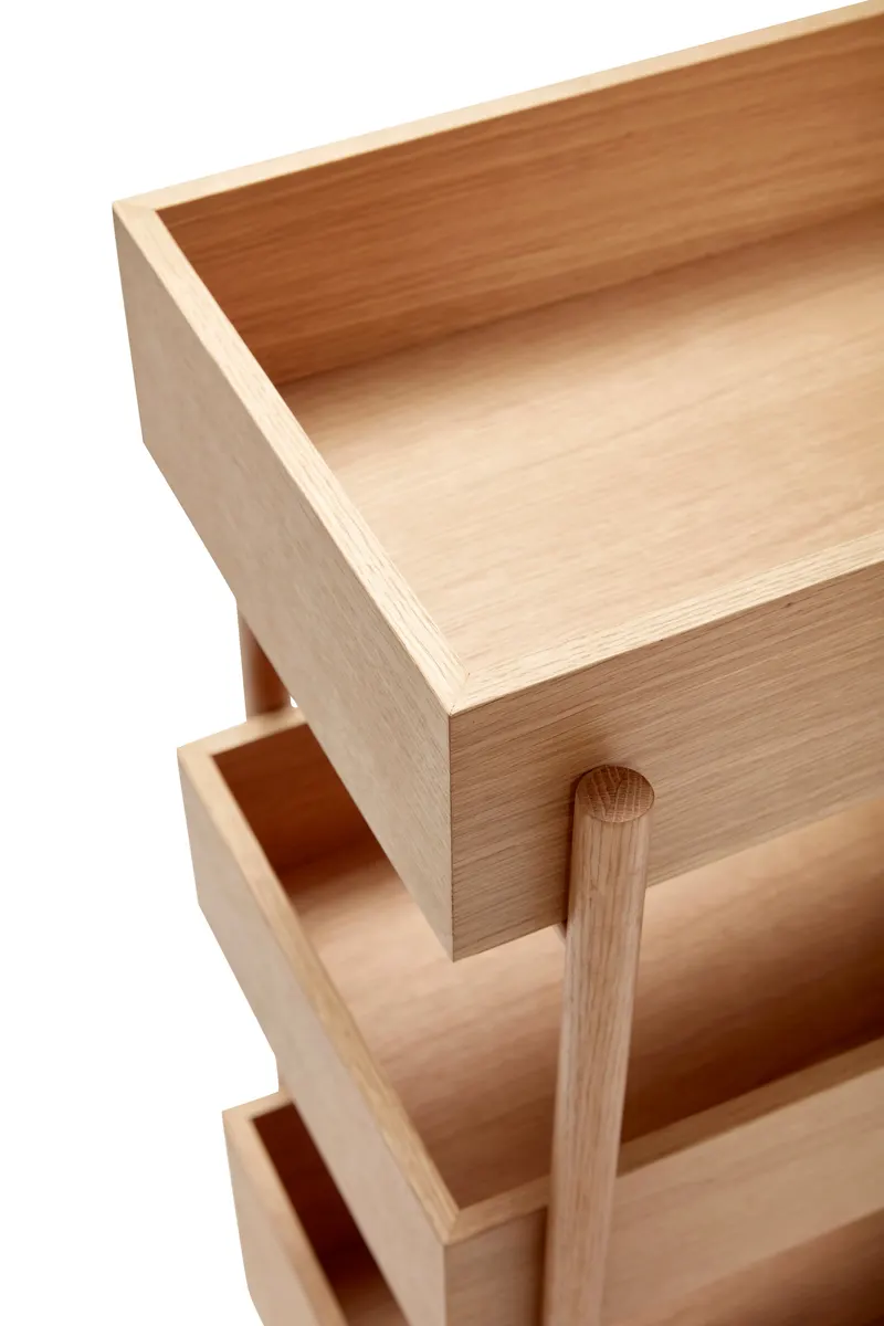 Hübsch Stack Konsolentisch in Naturfarben, 43 × 35 × H 90 cm, Ansicht 2