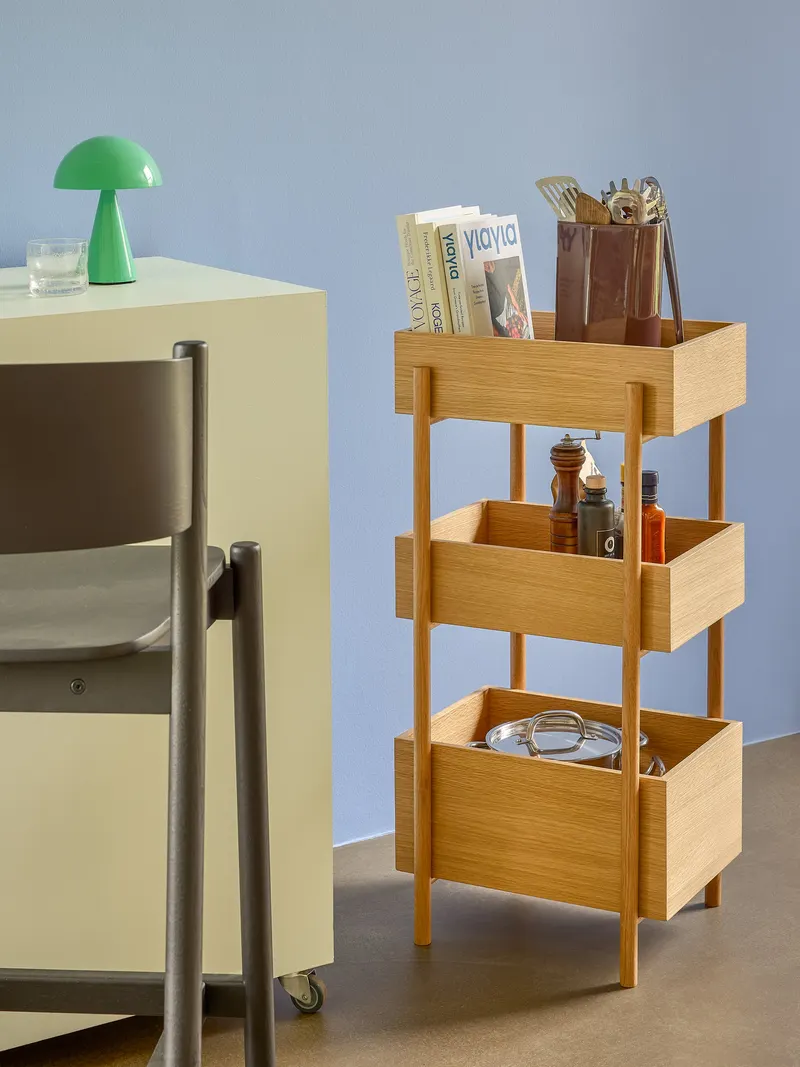 Hübsch Stack Konsolentisch in Naturfarben, 43 × 35 × H 90 cm, Ansicht 7