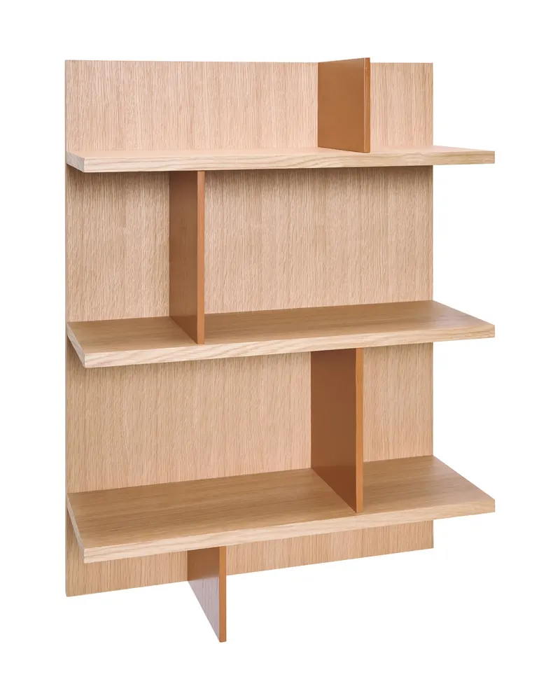 Hübsch Stand Regal in Naturfarben und Gelb, 60 × 22 × H 80 cm, Ansicht 2