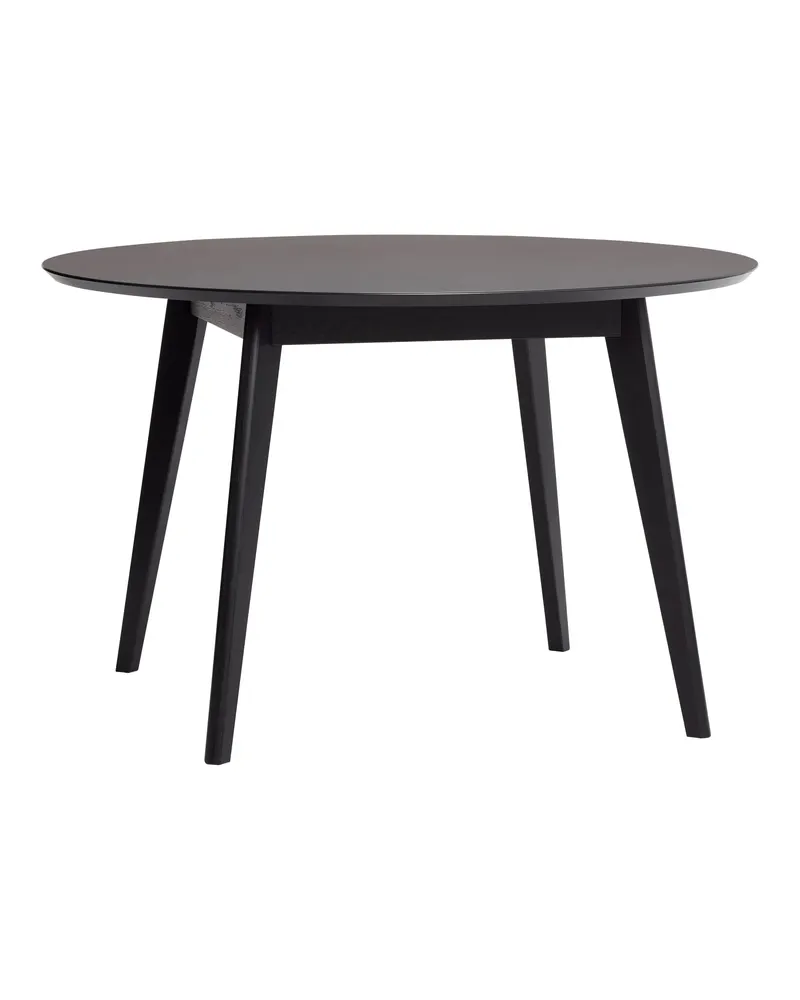Stay Round Esstisch aus MDF und Eichenholz in Schwarz