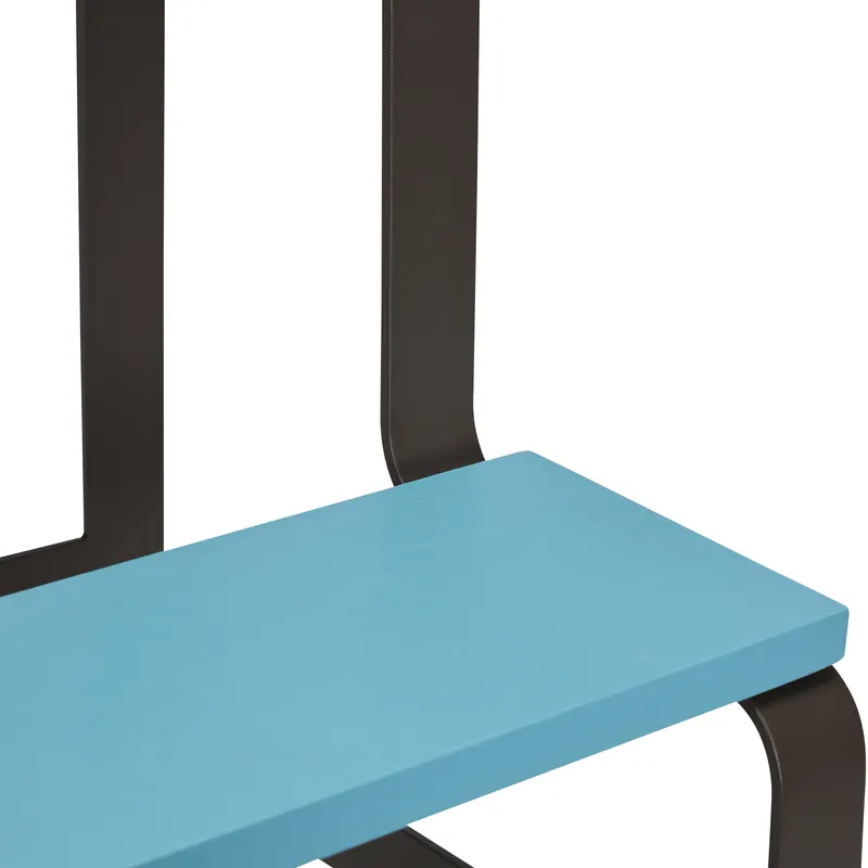 Hübsch Step Hocker in Blau und Braun, 44 × 40 × H 49 cm, Ansicht 3