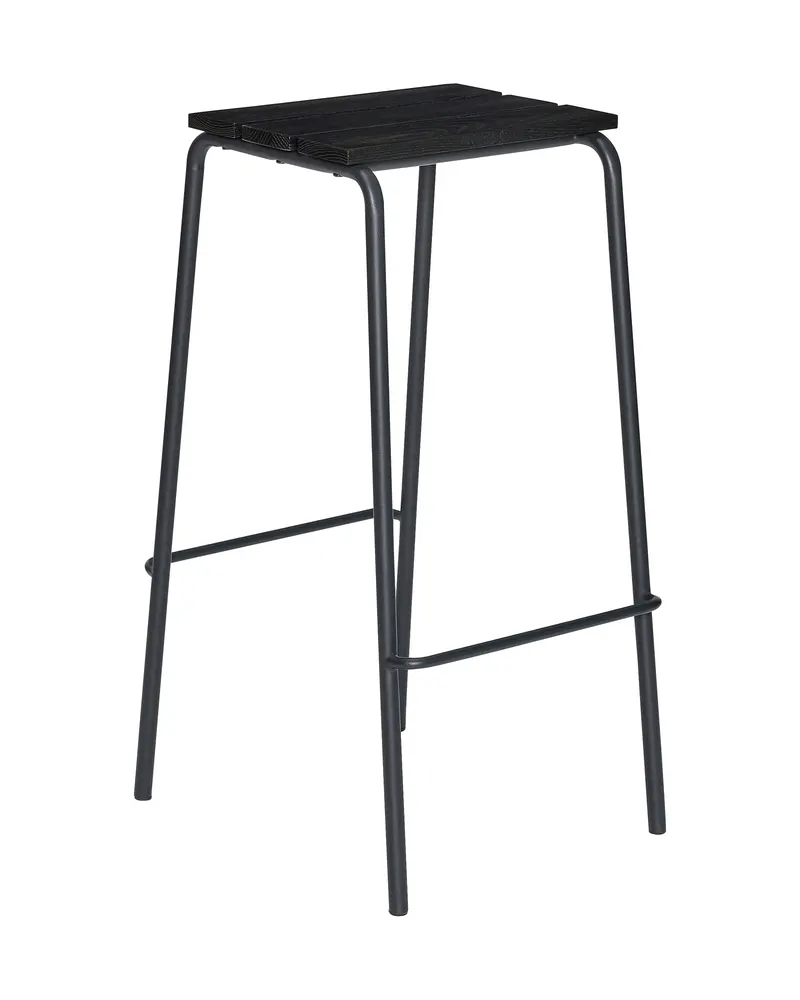 Stilt Barhocker aus Eisen, FSC®-zertifiziert, Schwarz