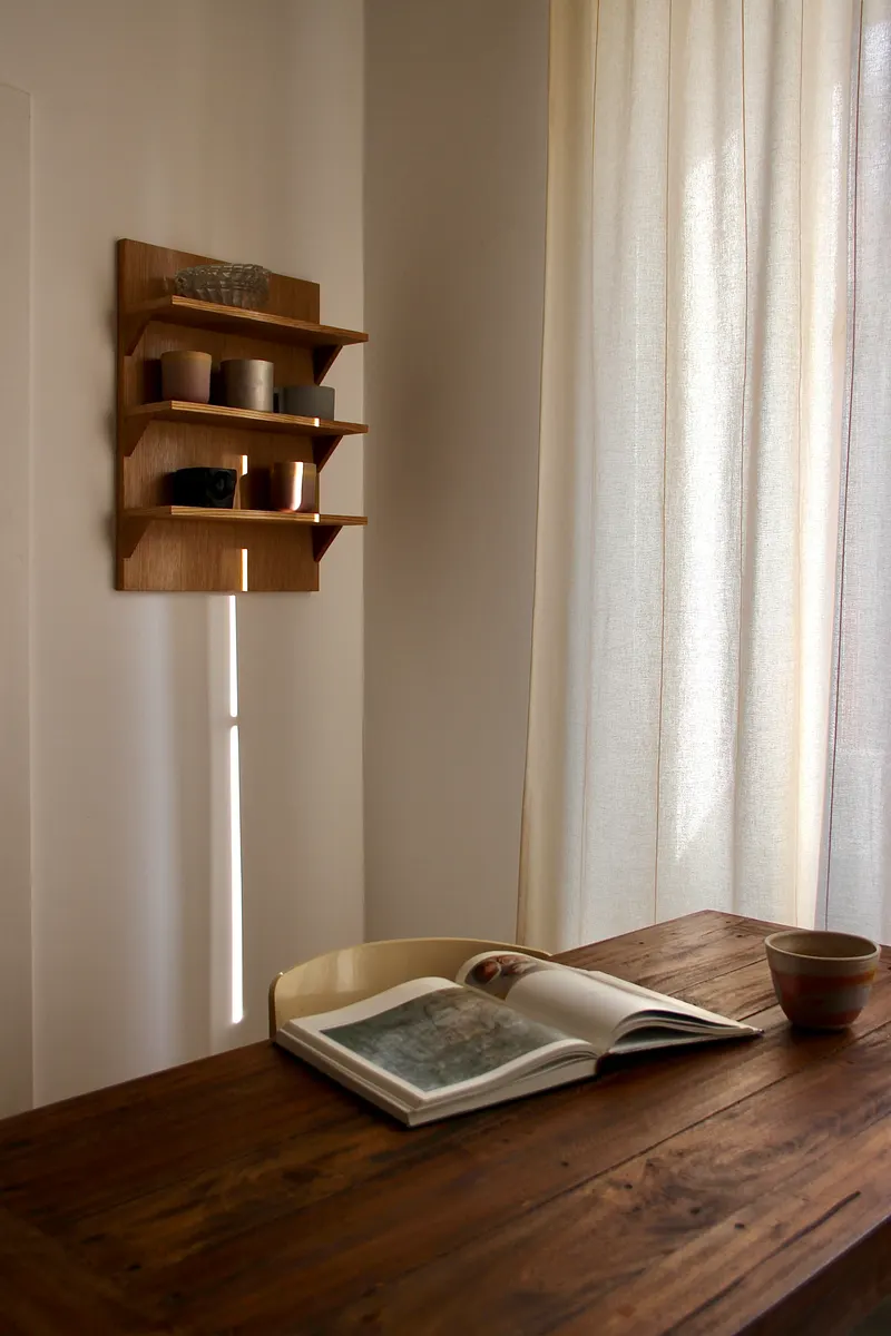 Hübsch Straight Regal in Naturfarben, 40 × 14 × H 54 cm, Ansicht 10