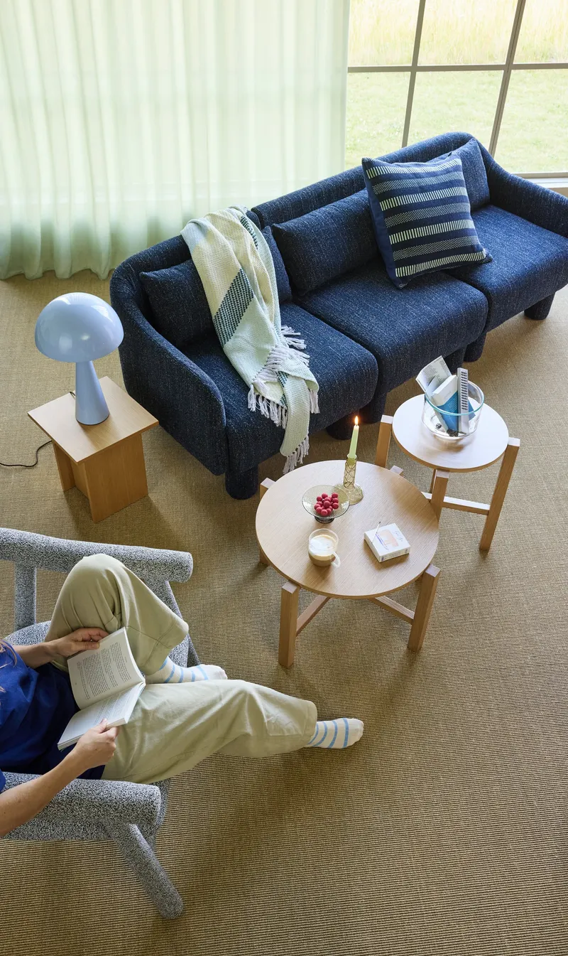 Hübsch Elegance Sofa in Dunkelblau, Länge 224 cm / Breite 83 cm / Höhe 74 cm, Ansicht 9