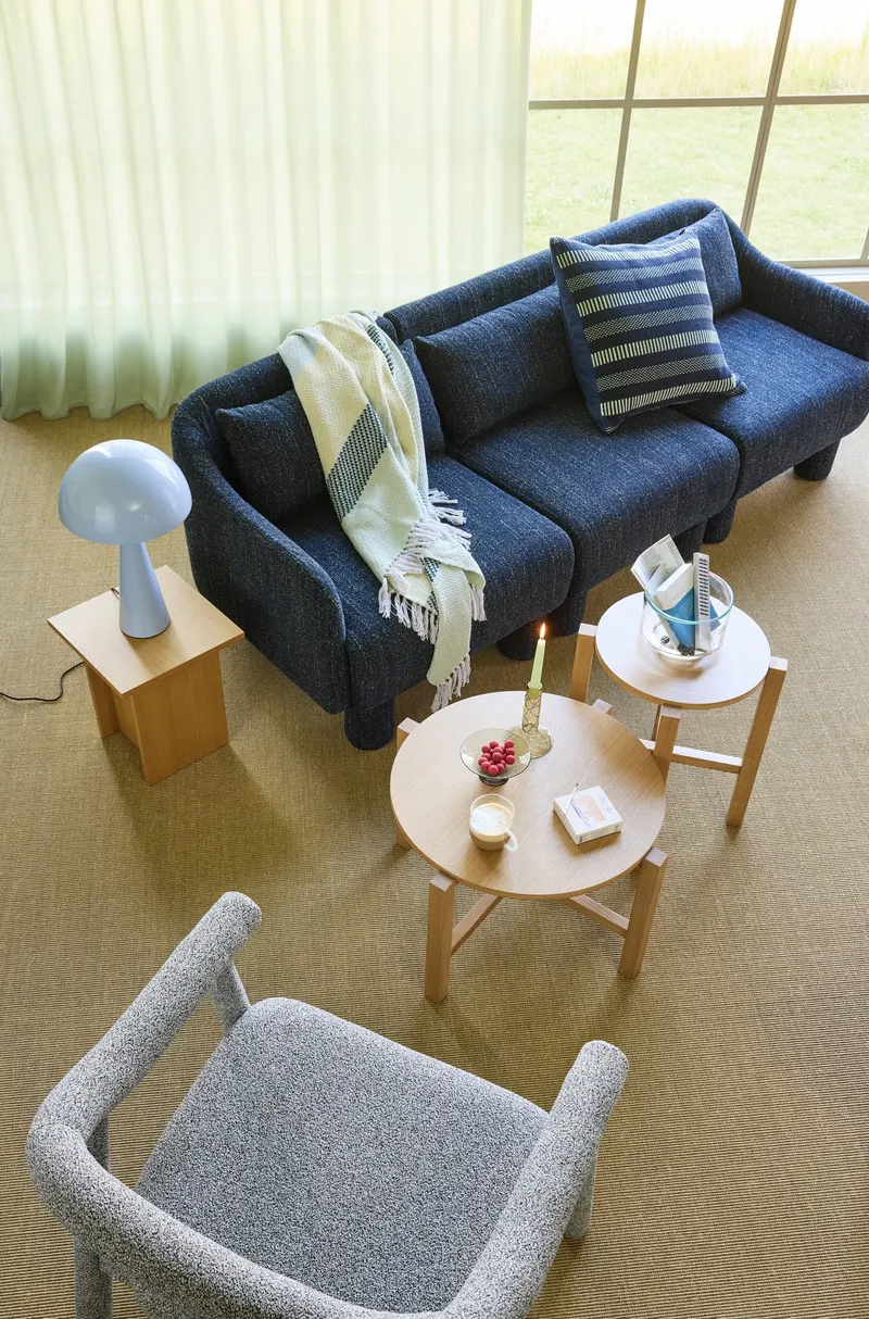 Hübsch Elegance Sofa in Dunkelblau, Länge 224 cm / Breite 83 cm / Höhe 74 cm, Ansicht 10