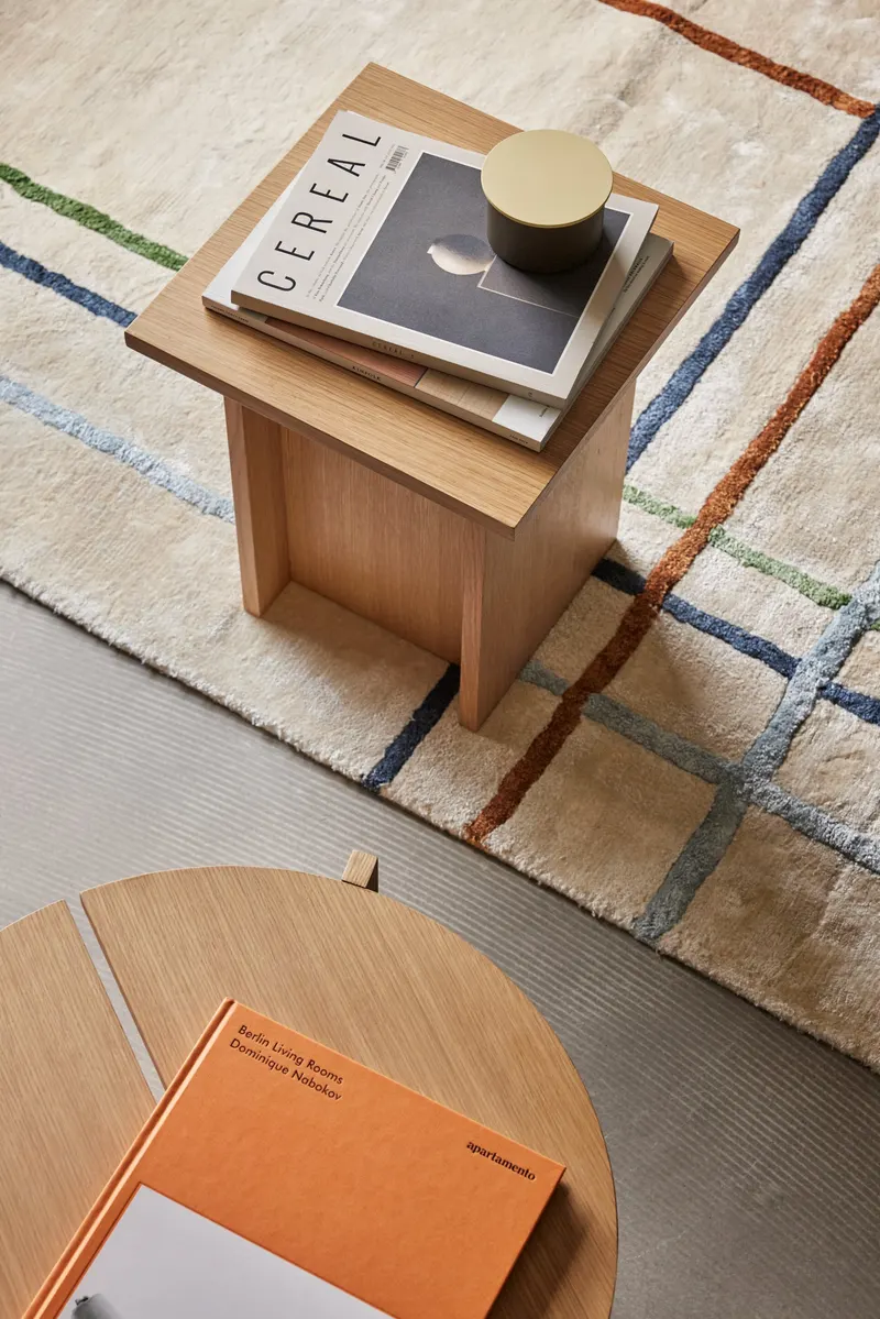 Hübsch Straight Beistelltisch in Naturfarben, 35 × 35 × H 40 cm, Ansicht 7