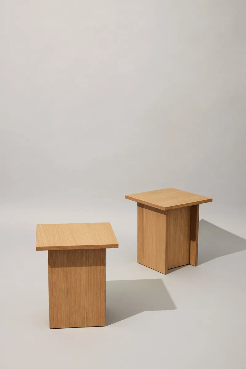 Hübsch Straight Beistelltisch in Naturfarben, 35 × 35 × H 40 cm, Ansicht 9