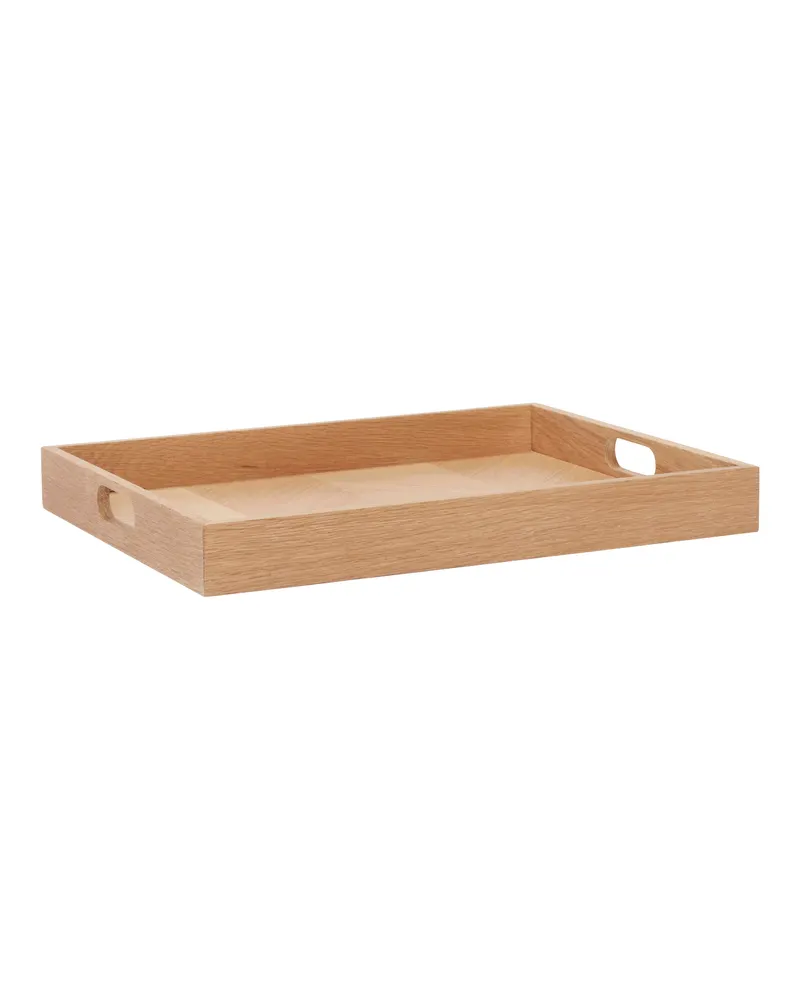 Structure Tablett mit Eichenfurnier in Naturfarben, FSC®-zertifiziert
