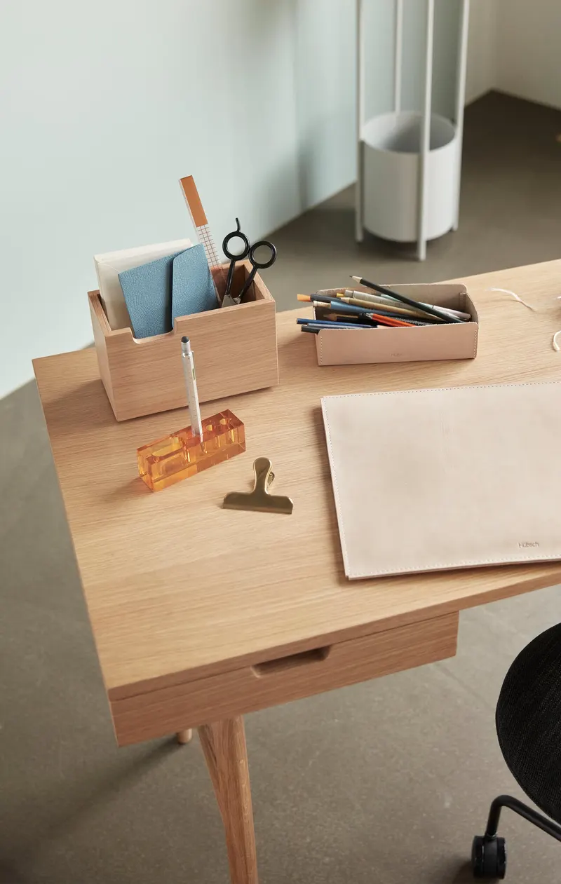 Hübsch Studio Schreibtisch in Naturfarben, 120 × 55 × H 77 cm, Ansicht 8