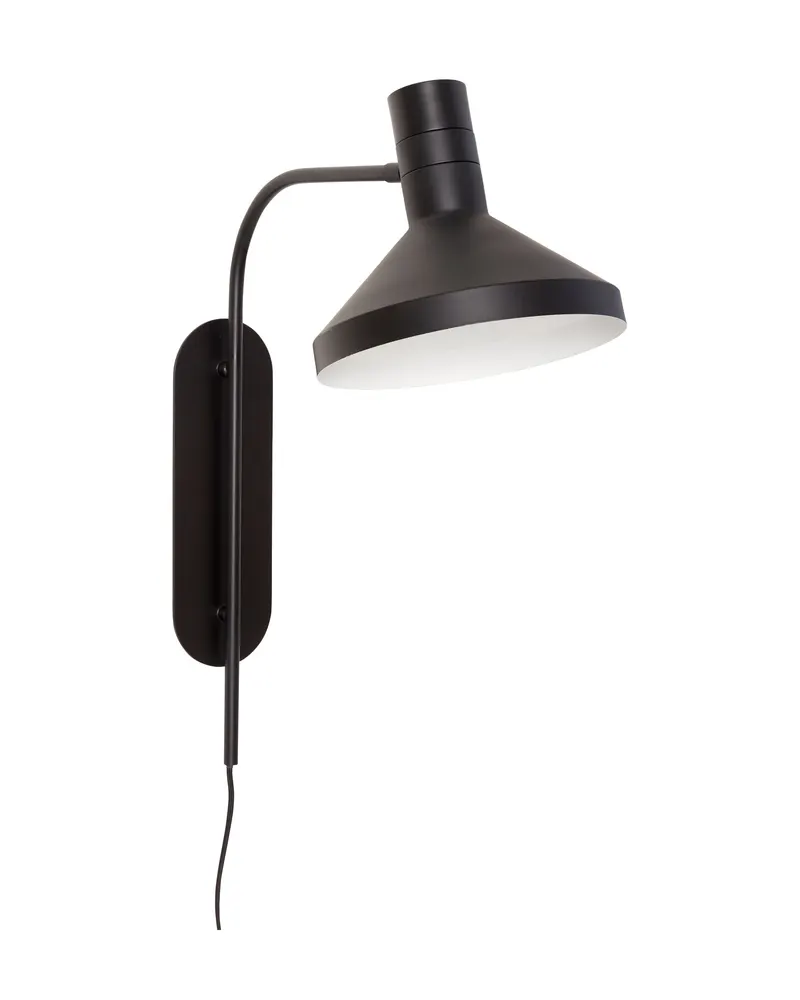 Studio Wandleuchte aus Eisen in Schwarz