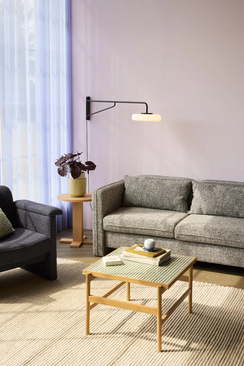 Hübsch Tile Couchtisch in Mint und Naturfarben, 61 × 66 × H 44 cm, Ansicht 10