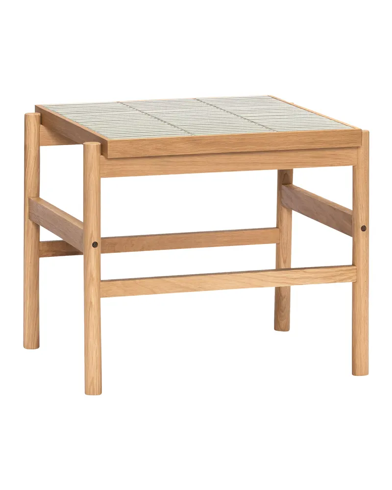 Tile Beistelltisch mit Eichenfurnier in Mint und Naturfarben, FSC®-zertifiziert, Mint, Naturfarben