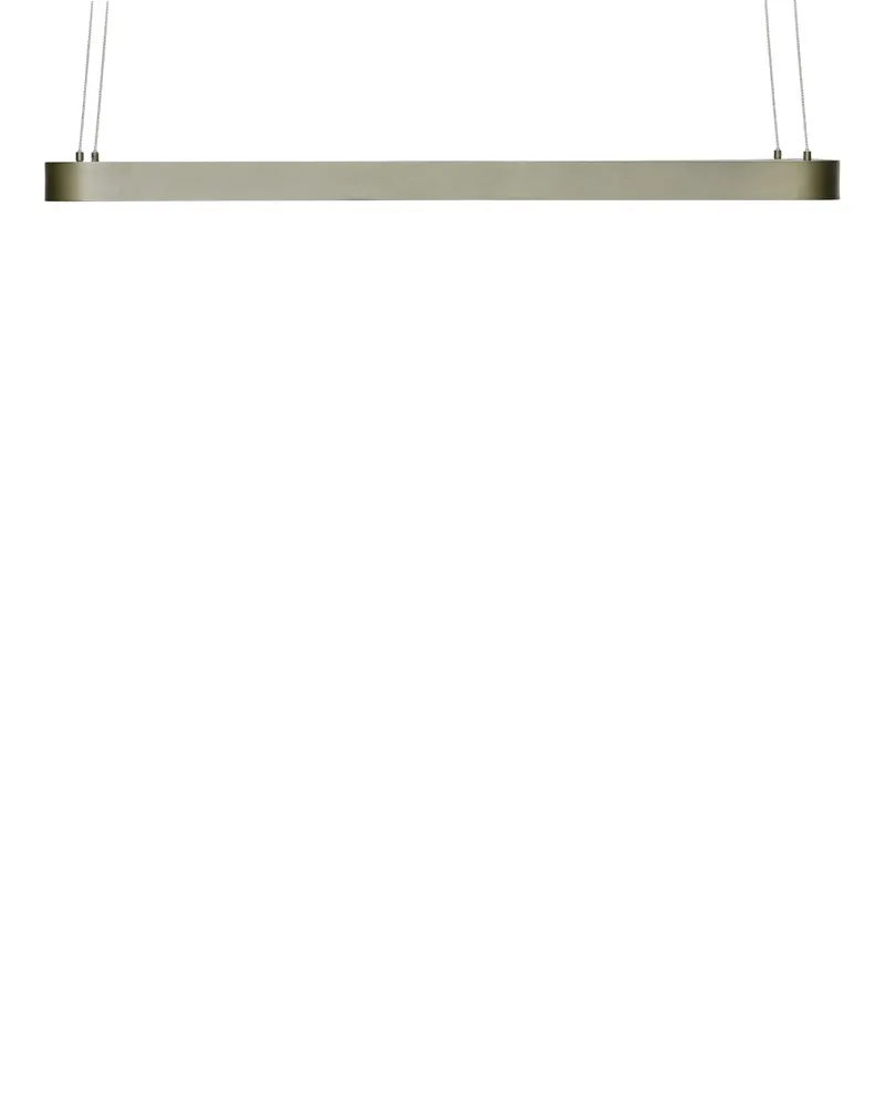 Hübsch Tube Pendelleuchte in Metallic Dunkelgrün, 81 × 22 × H 5 cm, Ansicht 2