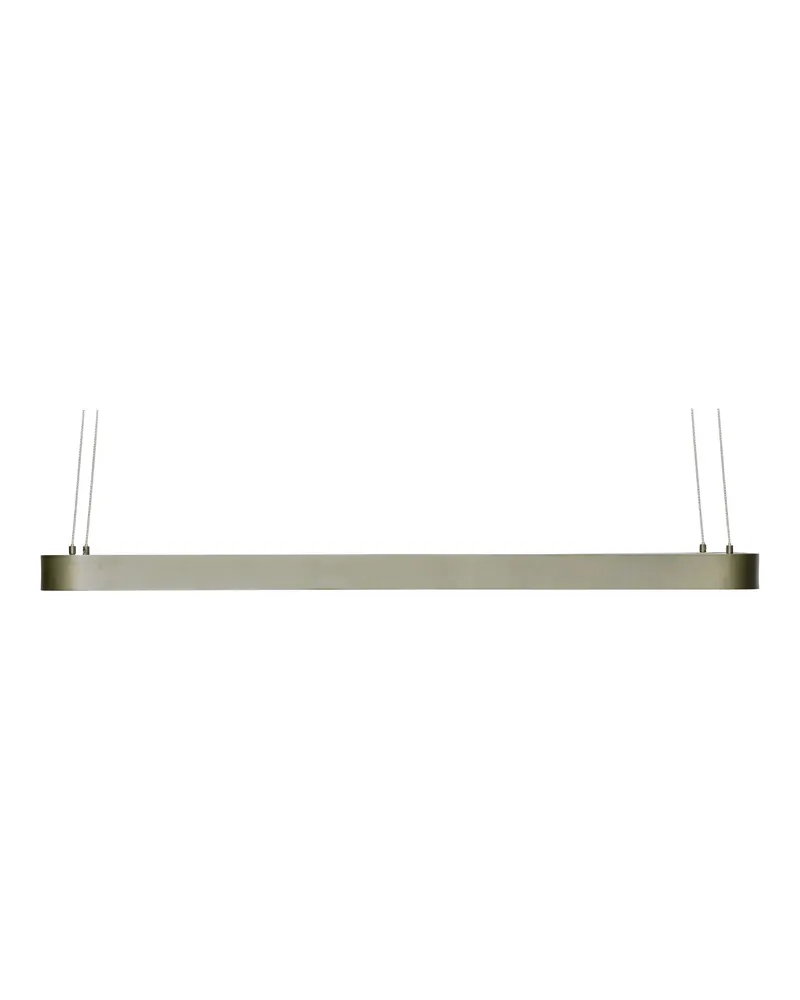 Hübsch Tube Pendelleuchte in Metallic Dunkelgrün, 126 × 36 × H 5 cm, Ansicht 2