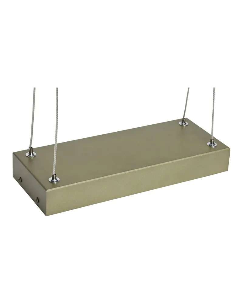 Hübsch Tube Pendelleuchte in Metallic Dunkelgrün, 126 × 36 × H 5 cm, Ansicht 3