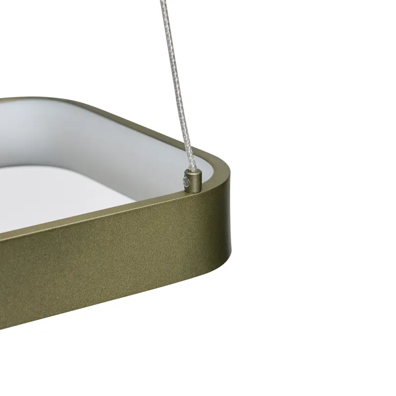 Hübsch Tube Pendelleuchte in Metallic Dunkelgrün, 126 × 36 × H 5 cm, Ansicht 4