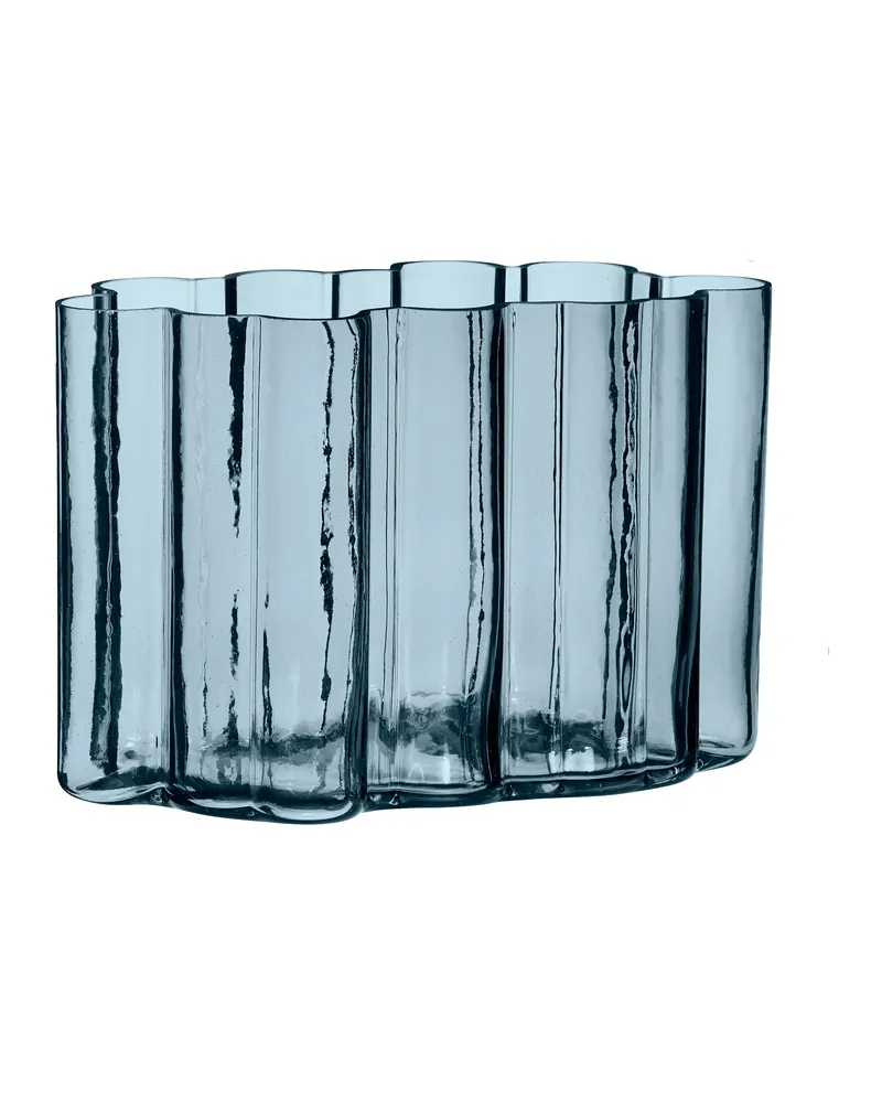 Hübsch Umber Vase in Blau, 30 × 16 × H 20 cm, Ansicht 2