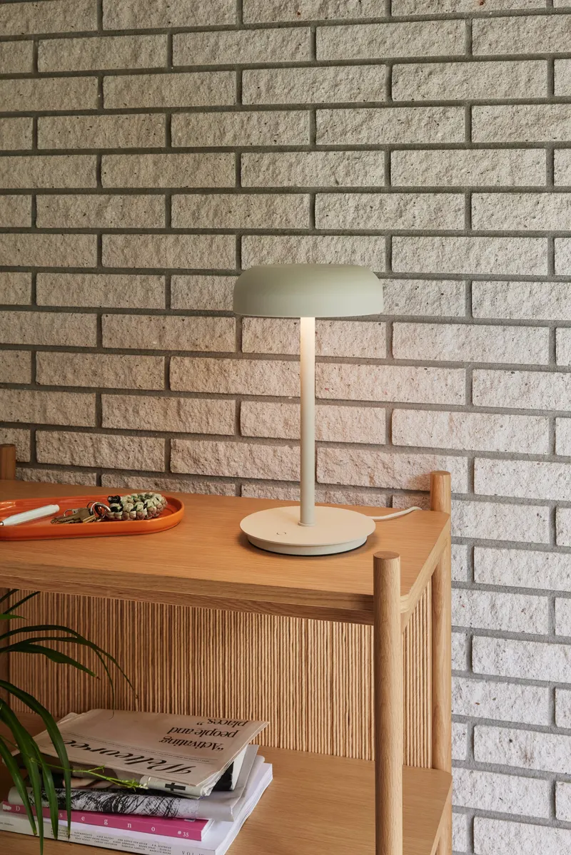 Hübsch Velo Tischleuchte in Sandfarben, Ø 20 × H 37 cm, Ansicht 3