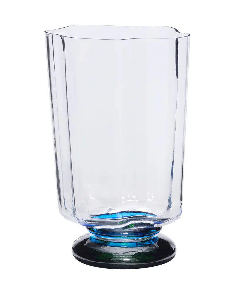 Verre Vase aus Soda-Kalk-Glas, Blau, Klar, Dunkelgrün