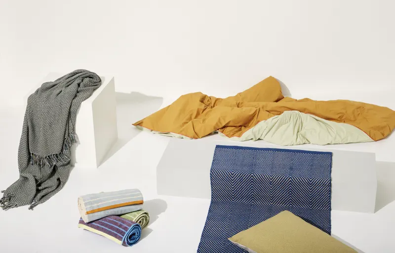 Hübsch Mellow Teppichläufer in Blau, Orange, Hellgrün und Hellblau, Länge 200 cm / Breite 80 cm / Höhe 1 cm, Ansicht 6